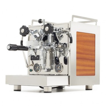 Profitec Pro 600 Dual Boiler Espresso Machine with Flow Control - Sapele Quarter Cut