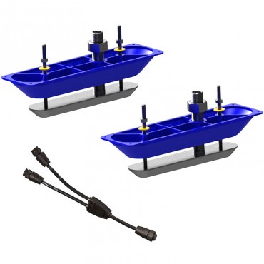 Navico - StructureScanHD Sonar Stainless Steel Thru-Hull Transducer (Pair) with Y-Cable