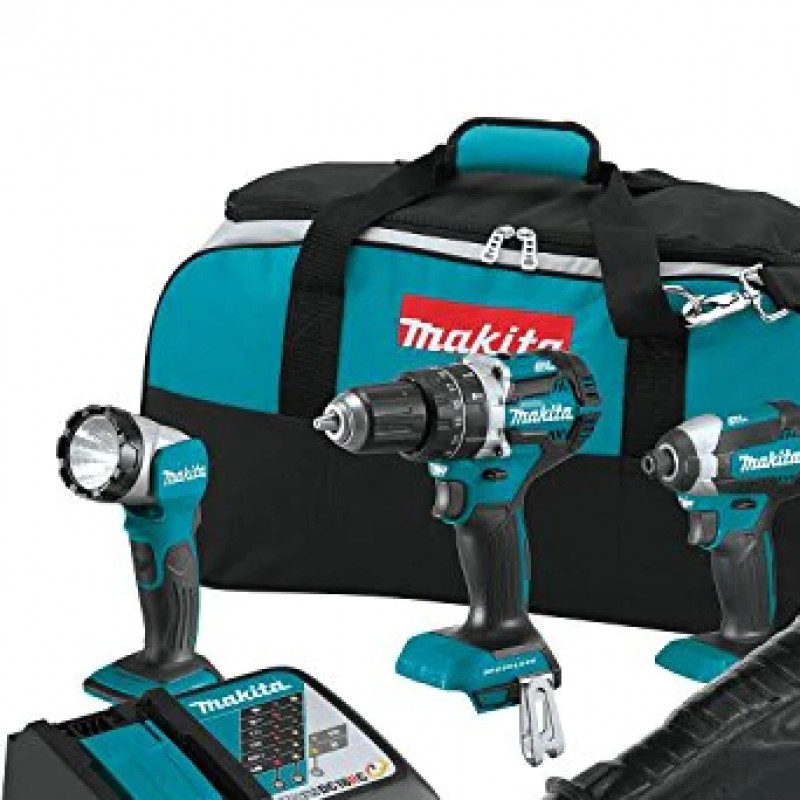 Makita XT447T 18V LXT Lithium-Ion Brushless Cordless 4-Piece Combo Kit
