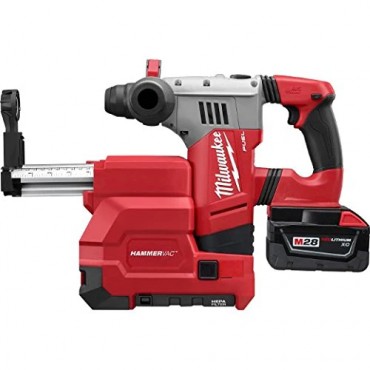 Milwaukee M28 Fuel 1-1/8" SDS Plus Rotary Hammer 0757-22DE with De Kit